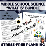 Middle School Science Bundle Independent Work Sub Plans Wh