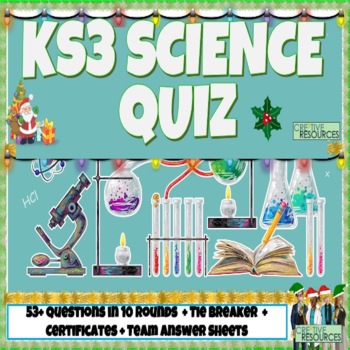 Preview of Middle School Science Christmas Quiz