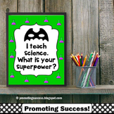 Middle School Science Classroom Decor Superpower Bulletin 