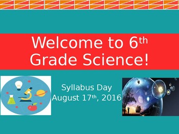 Preview of Middle School Science Curriculum | Syllabus Day PowerPoint (U0,L1)