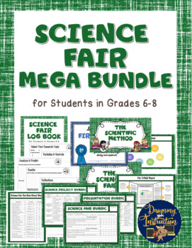 Preview of Middle School Science Fair COMPLETE Plans, Student Materials, Rubrics, & Awards!