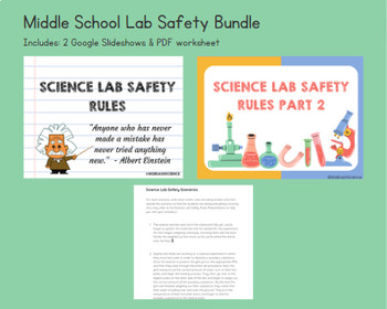 Preview of Middle School Science Lab Safety Bundle