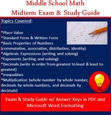 Middle School Science Midterm & Study Guide