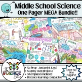 Middle School Science ~ One Pager Research Project MEGA Bundle