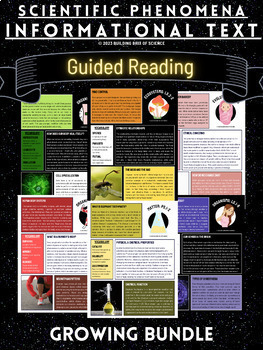Preview of Middle School Science PDF + Digital Guided Reading Growing Activity Bundle