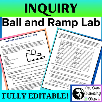 Preview of Middle School Science, Physical Science, Basic Physics Inquiry Ball and Ramp Lab