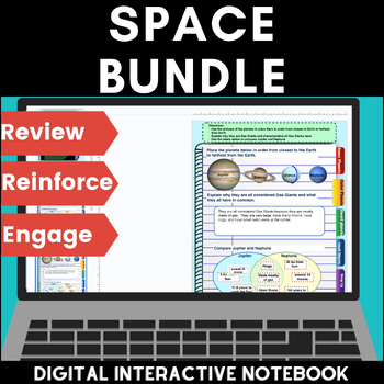 Preview of Solar system, stars, and galaxies with H-R diagram digital interactive notebook