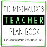 Middle School Teacher Planner 2020-2021 - Minimalist - Updates for Life