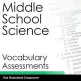 Middle School Science Vocabulary Assessments
