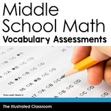Middle School Math Vocabulary Assessments