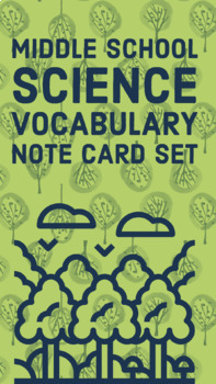 Preview of Middle School Science Vocabulary Note Card Bundle