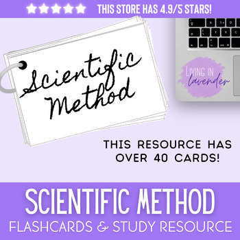 Preview of Middle School Scientific Method Test Prep: Flashcards