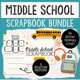 Middle School Scrapbook + Stickers Bundle