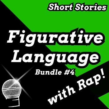 Preview of Middle School Short Stories Figurative Language Passage Worksheets with Songs