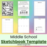 Middle School Sketchbook Template Editable Google Slide Pr