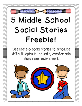 Preview of Middle School Social Stories FREEBIE!