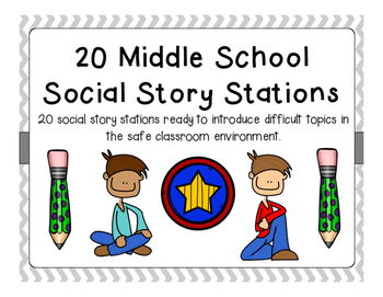 Preview of Intermediate and Middle School Social Stories Stations