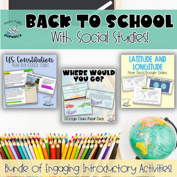 Preview of Middle School Social Studies Interactive Activities for Back to School
