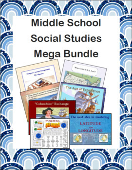 Preview of Social Studies Bundle- 11 Powerpoints, Worksheets, Games, and Webquests