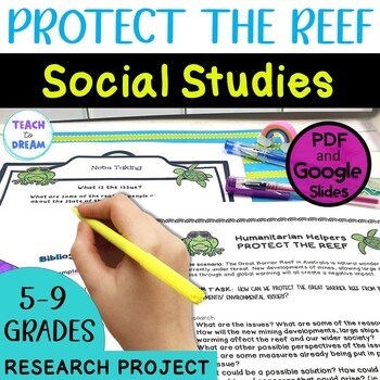 Preview of Middle School Social Studies Project Based Learning | Protect the Reef | IB
