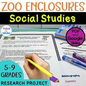 Preview of Social Studies Unit Middle School | Zoo Enclosures | PBL