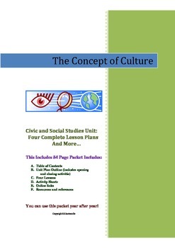 Preview of A Social Studies Unit: Civics/Economics/Geography/History (84 pp)