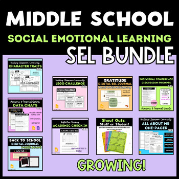 Preview of Middle School Social and Emotional Learning (SEL) BUNDLE