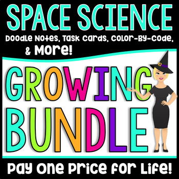 Preview of Middle School Space Science Growing Bundle