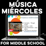 Middle School Spanish Música miércoles Music Slides for Sp