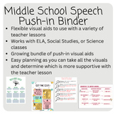 Middle School Speech Push-In Bundle