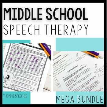Preview of Middle School Speech Therapy Bundle | Speech and Language