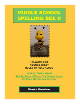 Preview of Middle School Spelling BEE II: Taken from The Big Book of Words You Should Know