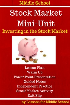 Preview of Middle School- Stock Market Mini-Unit