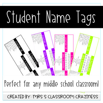 Middle School Name Worksheets Teaching Resources Tpt