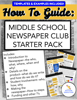 Preview of Middle School Student Newspaper Comprehensive How-To Guide (Starter Pack)