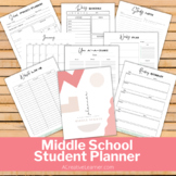 Middle School Student Planner - Upper Elementary Student p