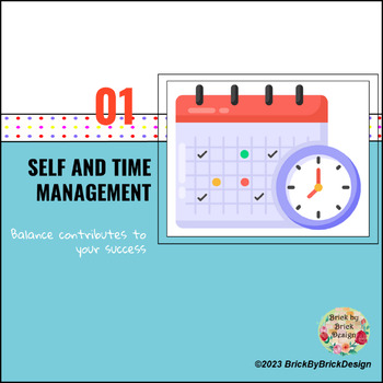 Preview of Middle School Study Skills Unit 1 | Self and Time Management