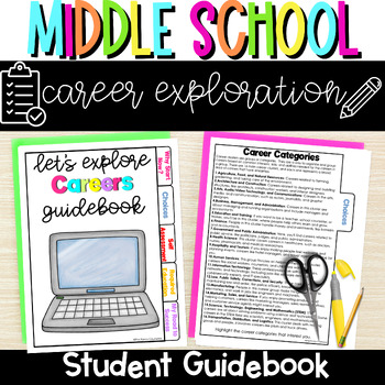 Preview of Middle School Success Career Exploration Guidebook Reference Guide Book