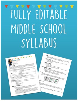 Preview of Middle School Syllabus Template