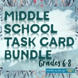 Middle School Task Card Bundle Narrative, Parts of Speech,