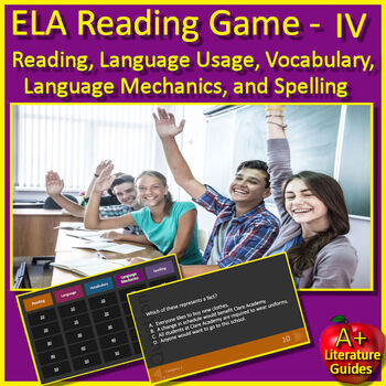 Preview of Reading ELA Test Prep Review Game #4 - Standardized State Testing Preparation