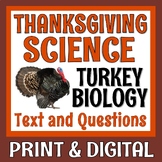 NO PREP Thanksgiving Science Turkey Reading and Worksheet