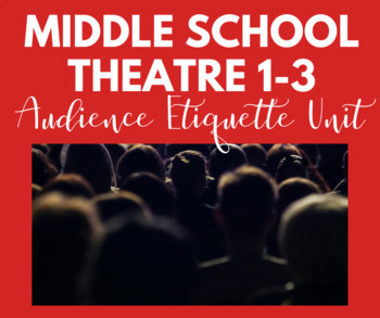 Preview of Middle School Theatre 1-3: Audience Etiquette Unit