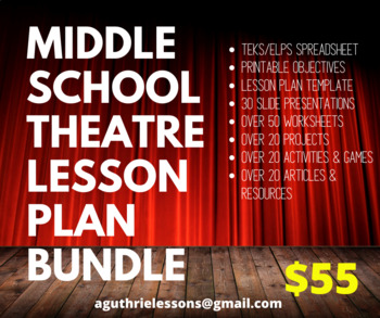 Preview of Middle School Theatre 1-3 Lesson Plan Bundle