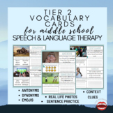 Middle School Tier 2 Vocabulary Context Clues Cards - No P