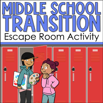 Preview of Middle School Transition Escape Room Collaborative Learning Lesson 4th, 5th, 6th
