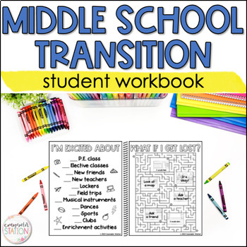 Preview of Middle School Transition Student Workbook School Counseling & SEL