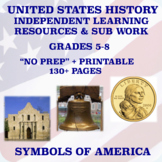 Middle School U.S. History "NO PREP" Sub Resources and Ind