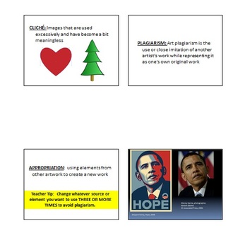 Preview of Visual Arts: Plagiarism Presentation (PPT) (7th, 8th, 9th Grade)