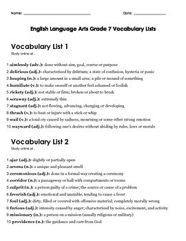 Vocabu-Lit® - Language Arts - Middle School